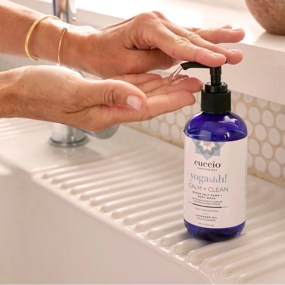 NWT Cuccio Somatology Yogahhh Epsom Salt Hand & Body Wash With Lavender Oil 8 oz